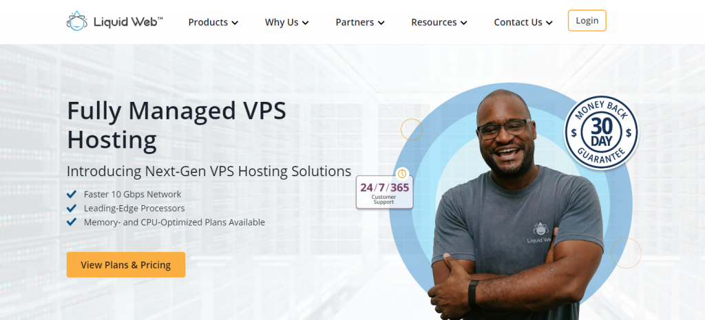  LiquidWeb VPS hosting landing page