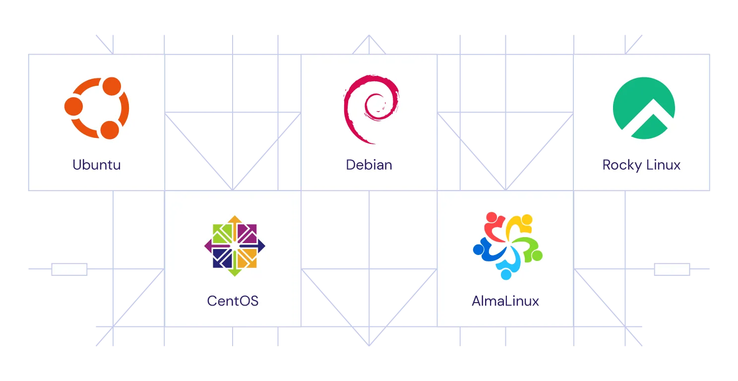 Operating systems of VPS services