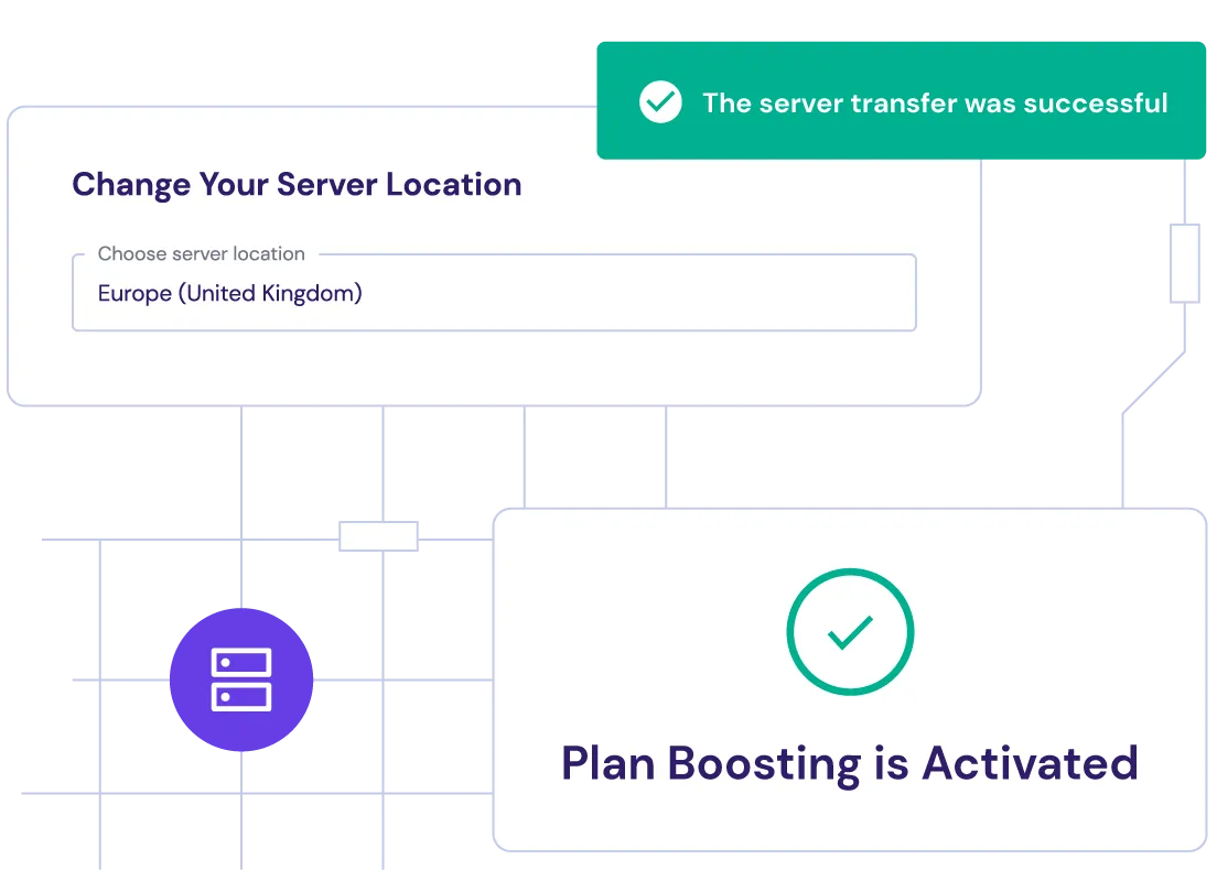 Change the server location of your web hosting service