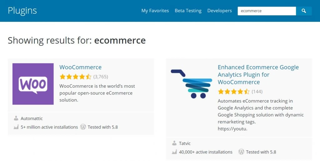 WordPress eCommerce plugins