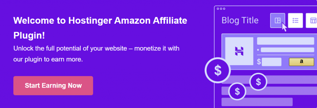 Hostinger Affiliate Marketing banner