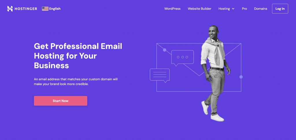 Hostinger Business Email landing page