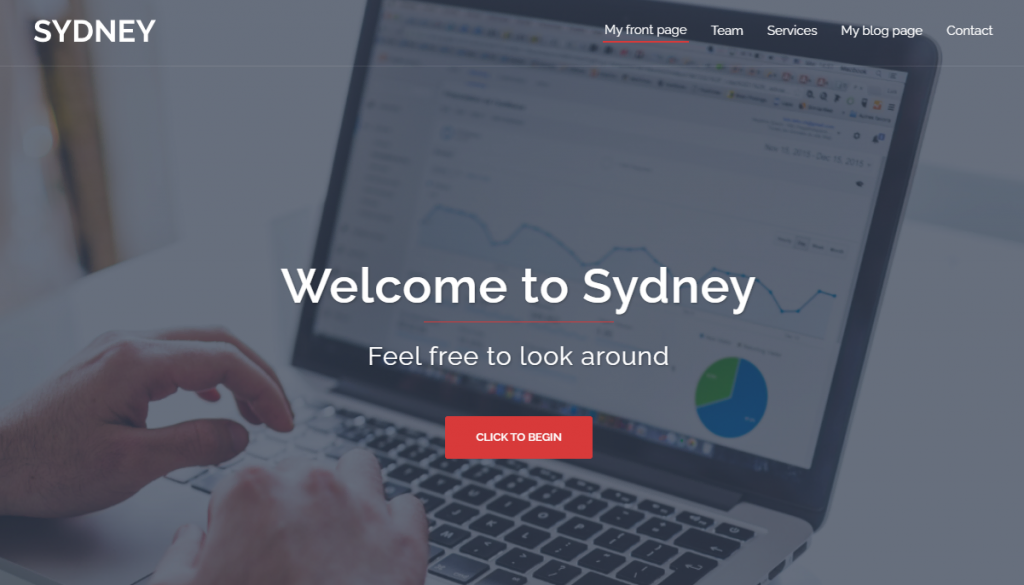 A demo of the Sydney WordPress theme