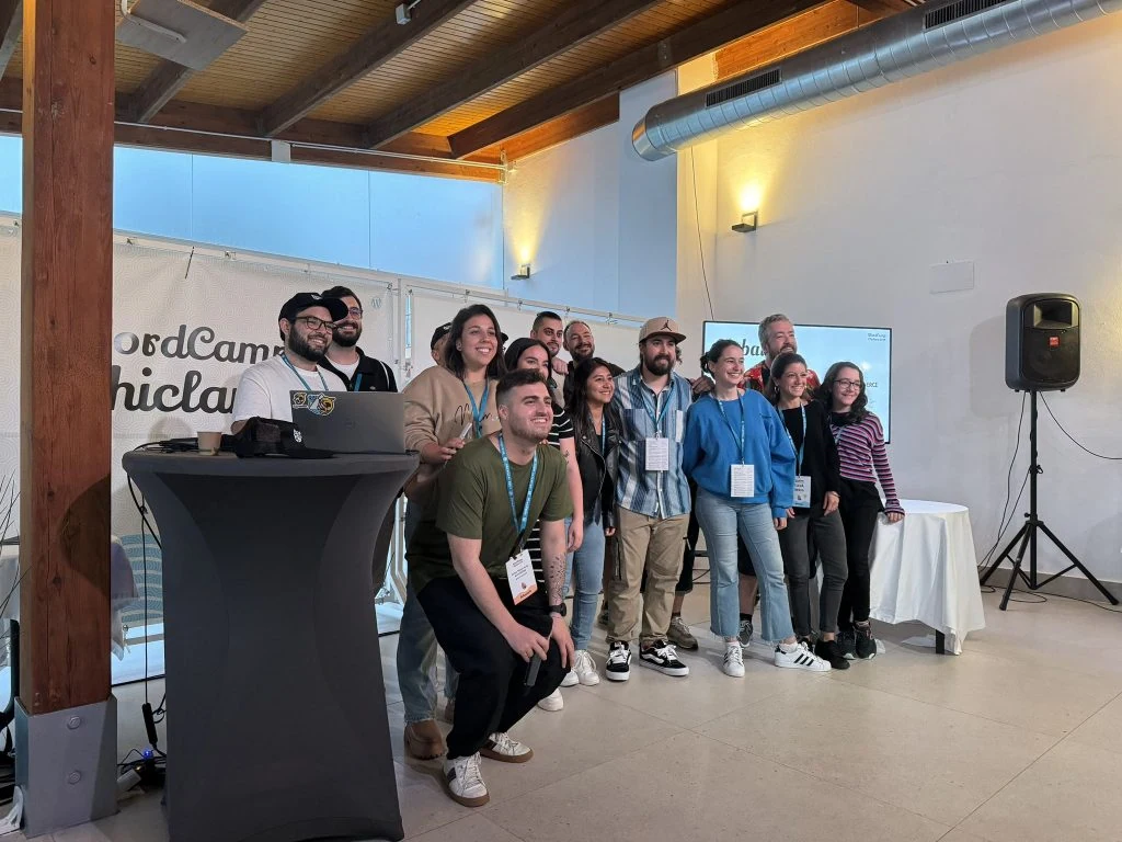 Paco Marchante and his fellow WordCamp organizers in WordCamp Chiclana 2024