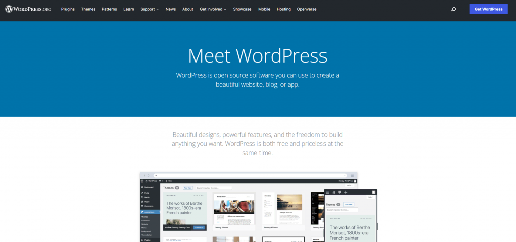 WordPress.org homepage